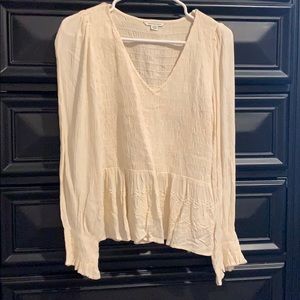 american eagle smocked babydoll top